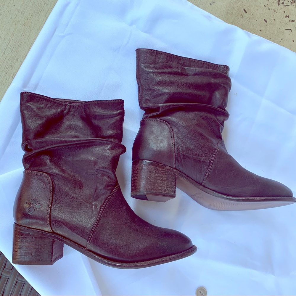Patricia Nash leather boots with block heel